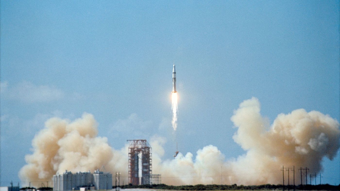 Apollo 7 Launches, Putting NASA's First Crew in Orbit