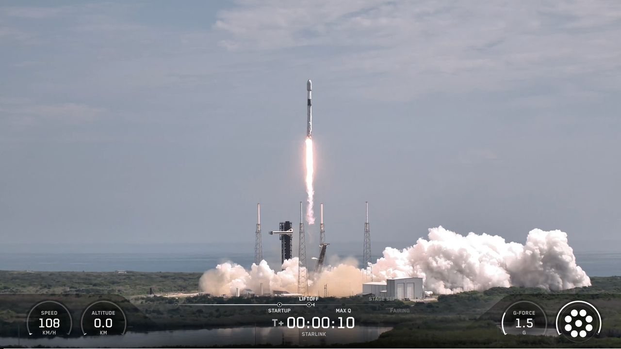 SpaceX launches 29 Starlink satellites, lands rocket on ship at sea