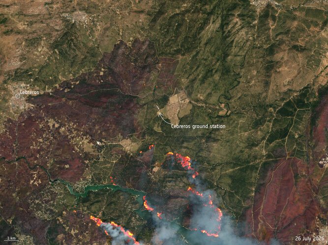 Wildfires Near Madrid Threaten ESA's Key Satellite Ground Station