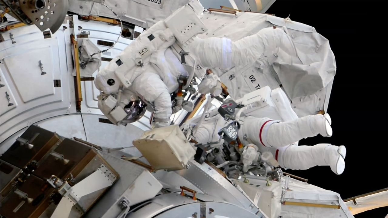 Two astronauts complete sixth all-female spacewalk outside ISS