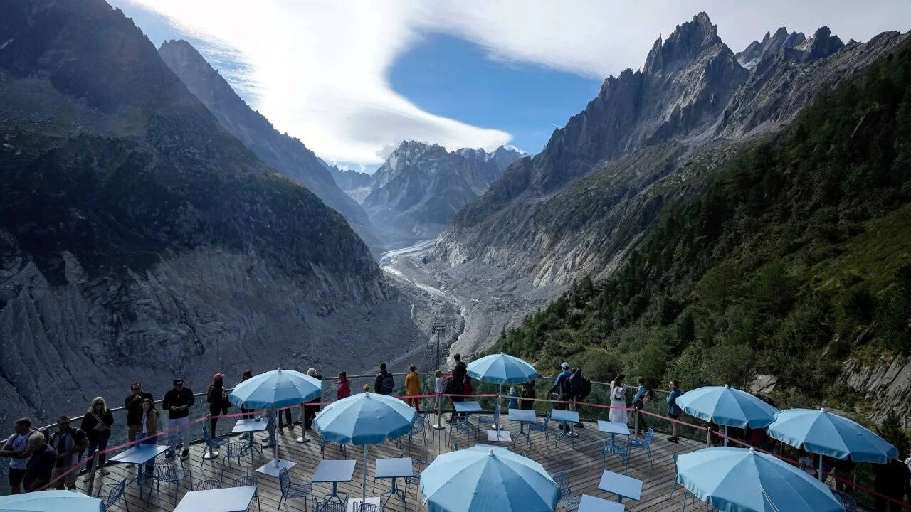 Alpine glaciers retreat and rockfalls rise as climate change destabilizes the European Alps