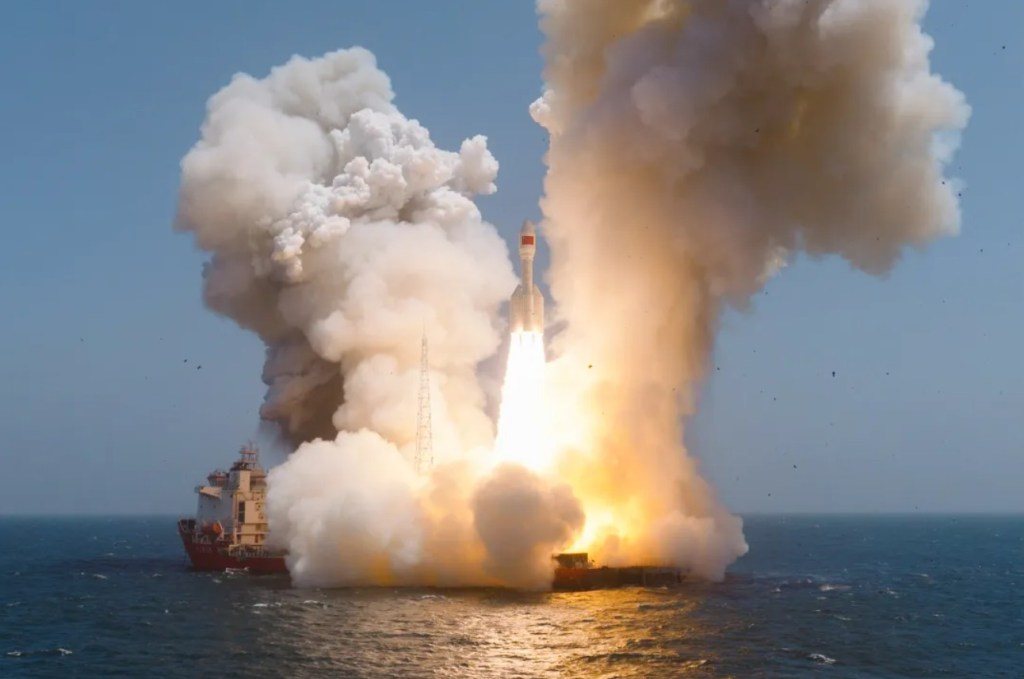 Orienspace launches third Gravity-1 rocket from sea off Shanghai, deploying nine satellites