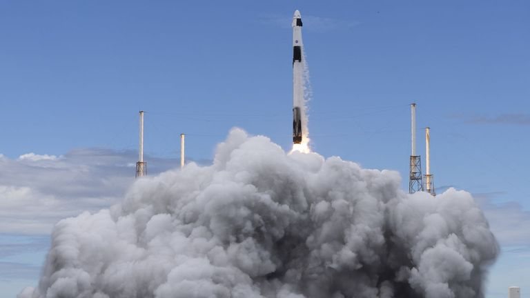 SpaceX Dragon Launches Crew-13 on Record-Speed Trip to Space Station